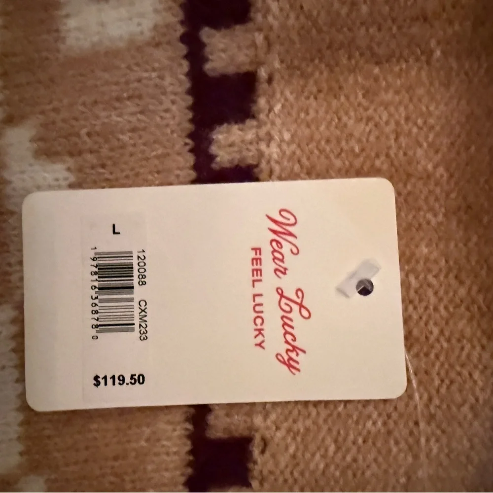 Lucky Brand Sweater Cardigan size L NWT - Picture 5 of 6